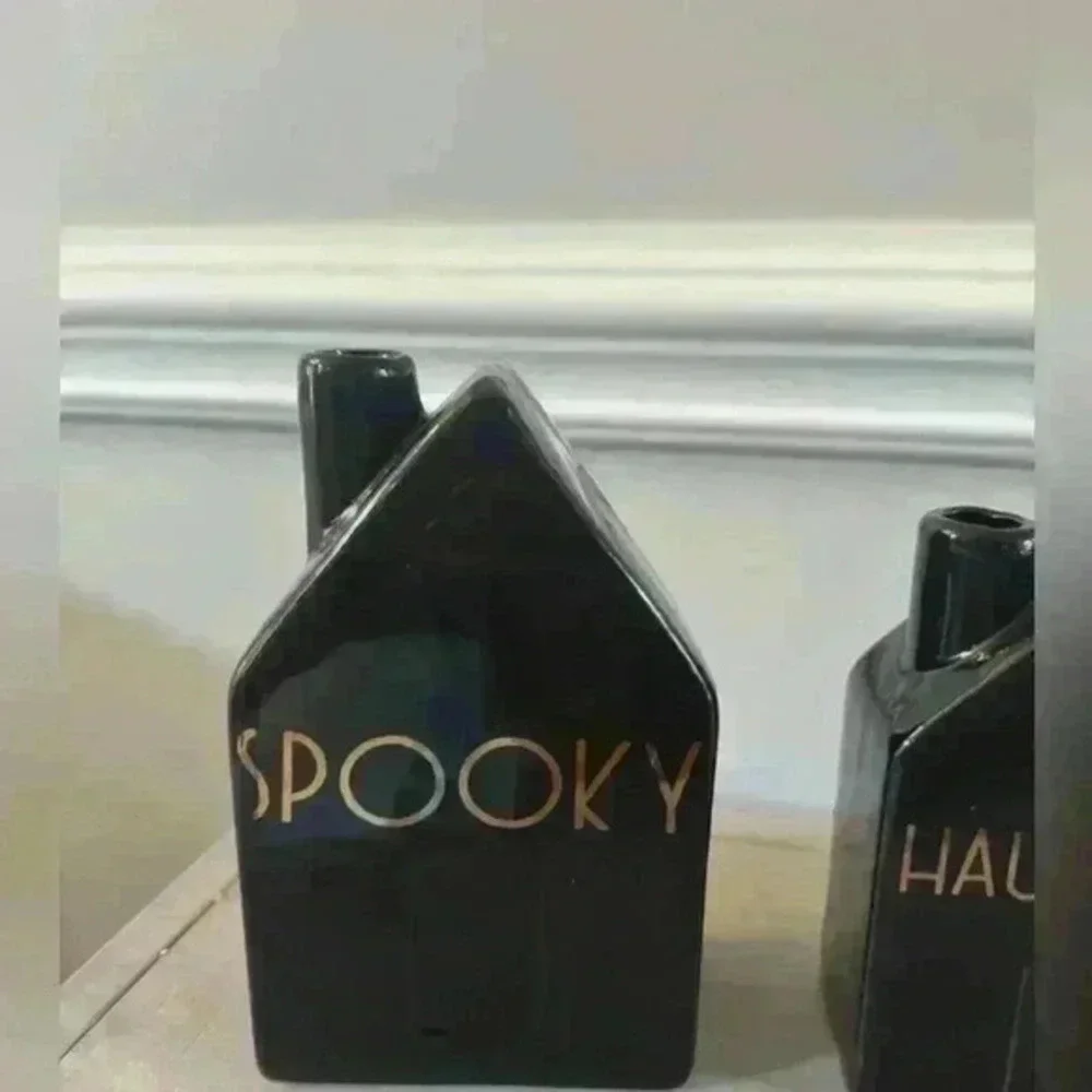 Halloween SPOOKY Bud Vase Set  Black Joann Place & Time‎